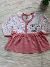 Frock with Pant Set Butterfly Print - Light Pink